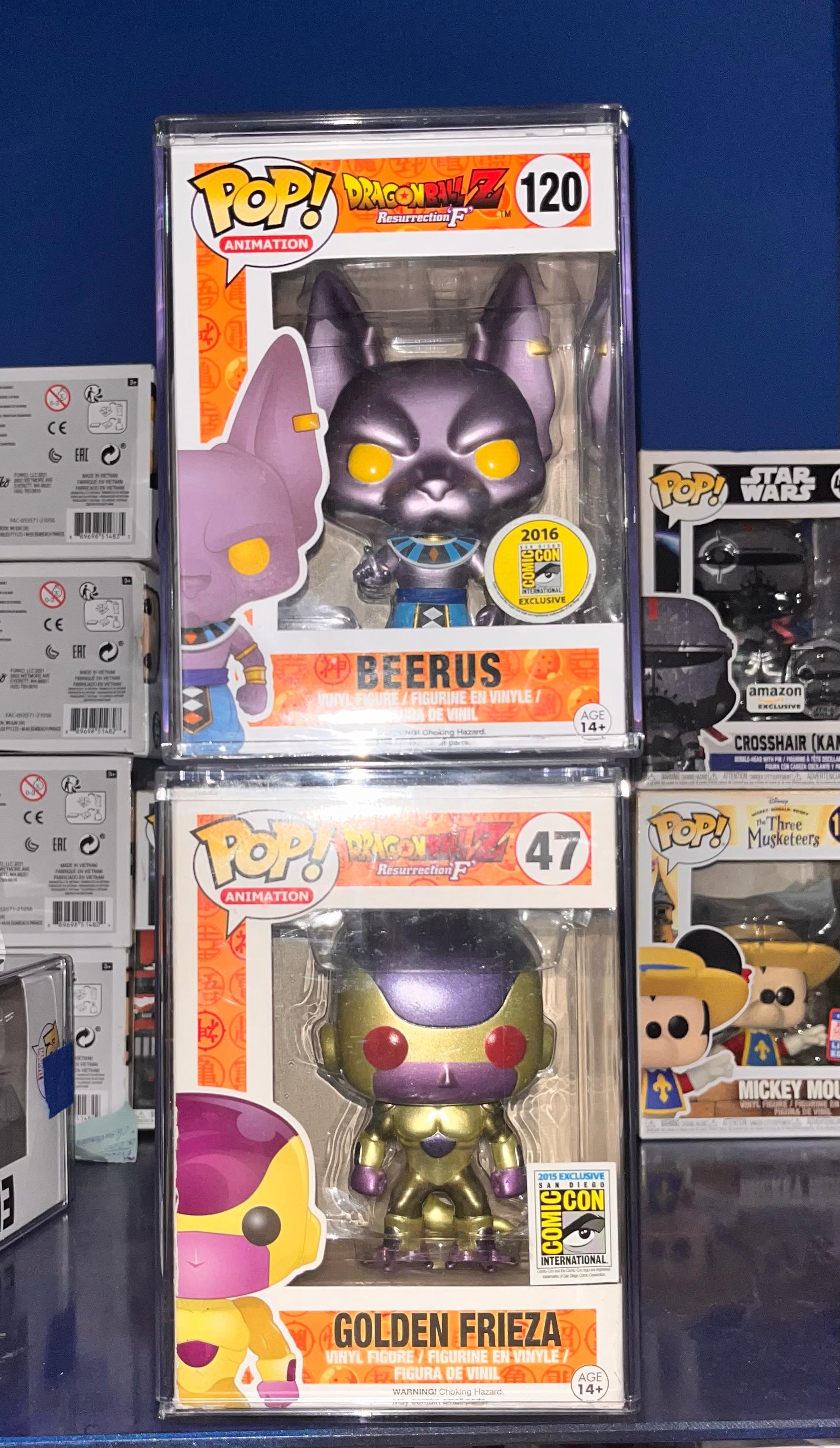 Funkos - Luis Bracho, Golden frieza red eyes, beerus 120