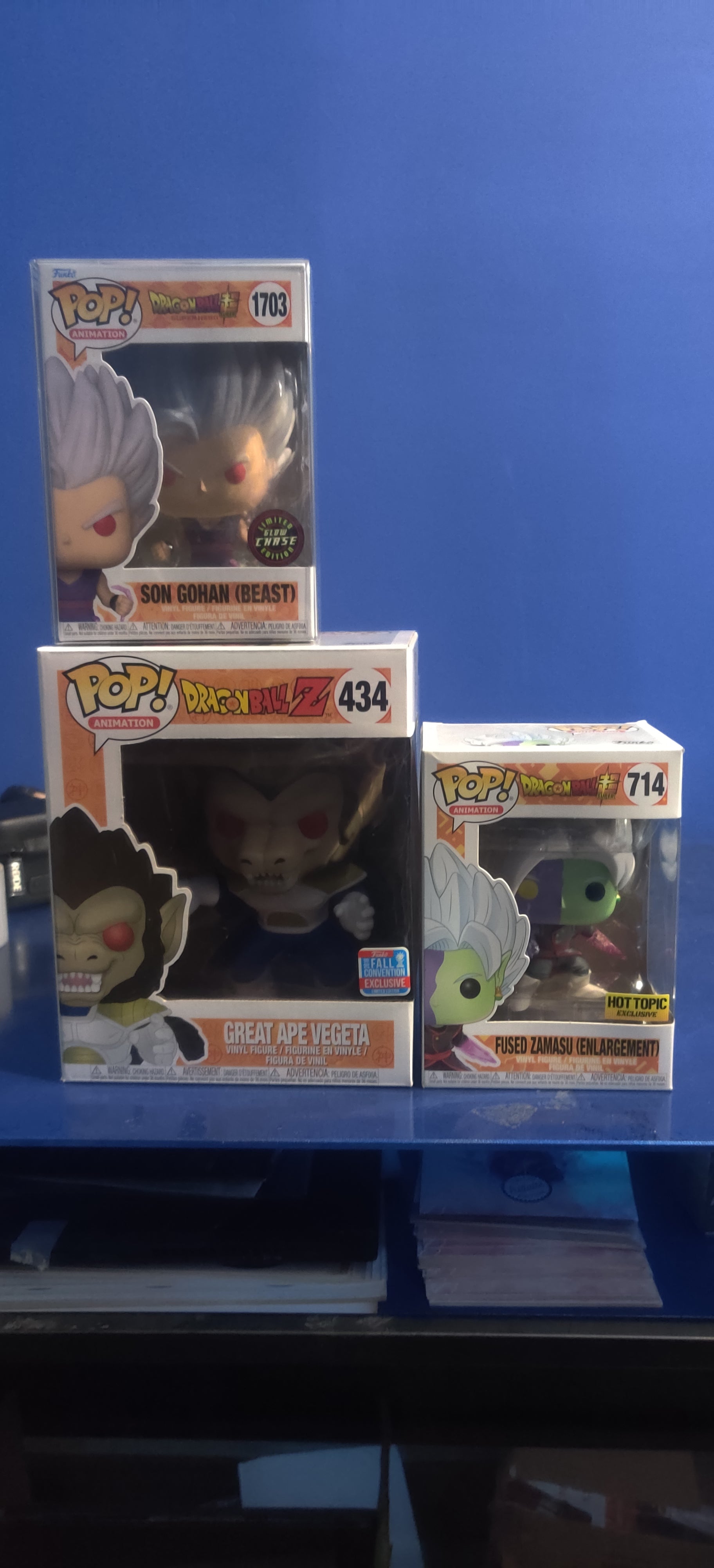 Funkos - Eddy sour, great ape Vegeta,son Gohan chase, fused zamasu!