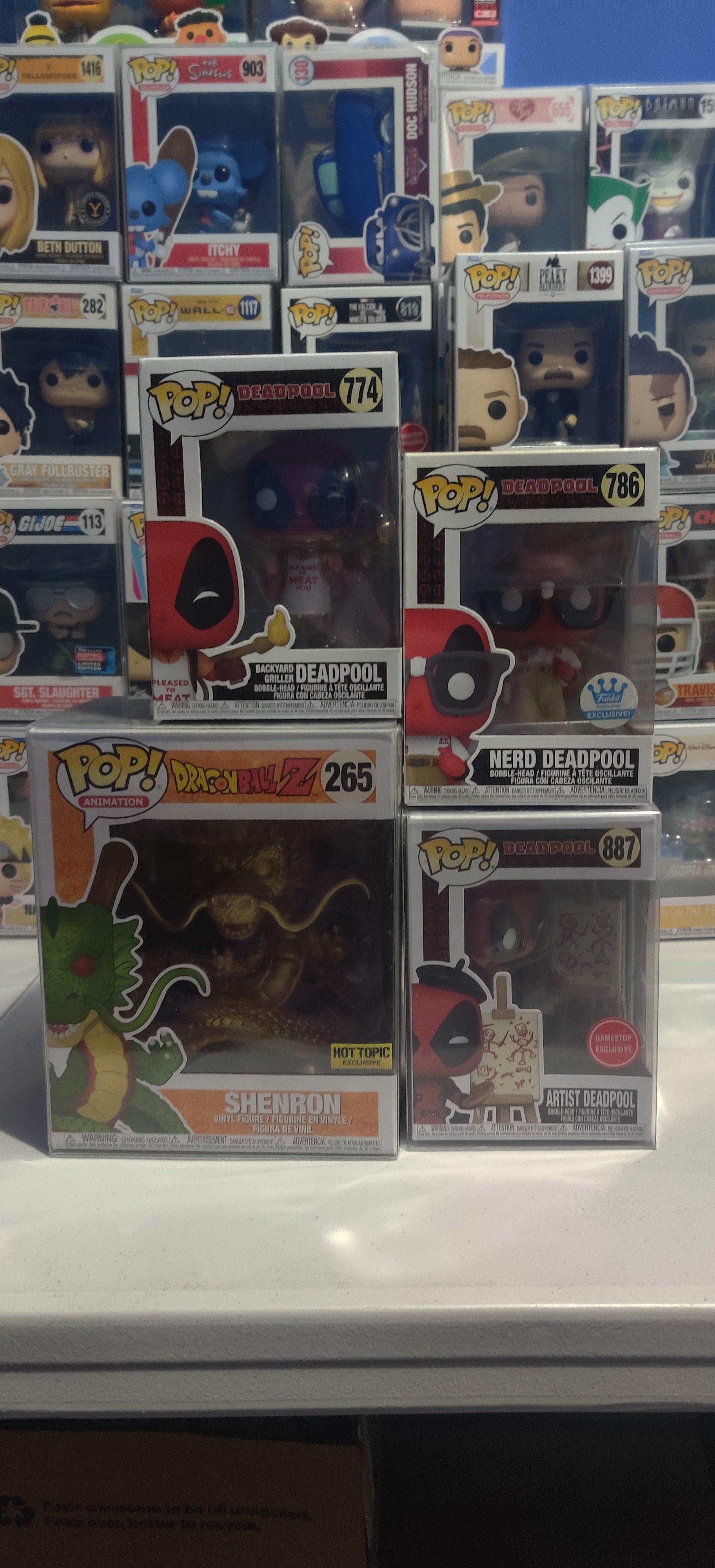 Funkos - Eddy sour, Shenron, artist Deadpool