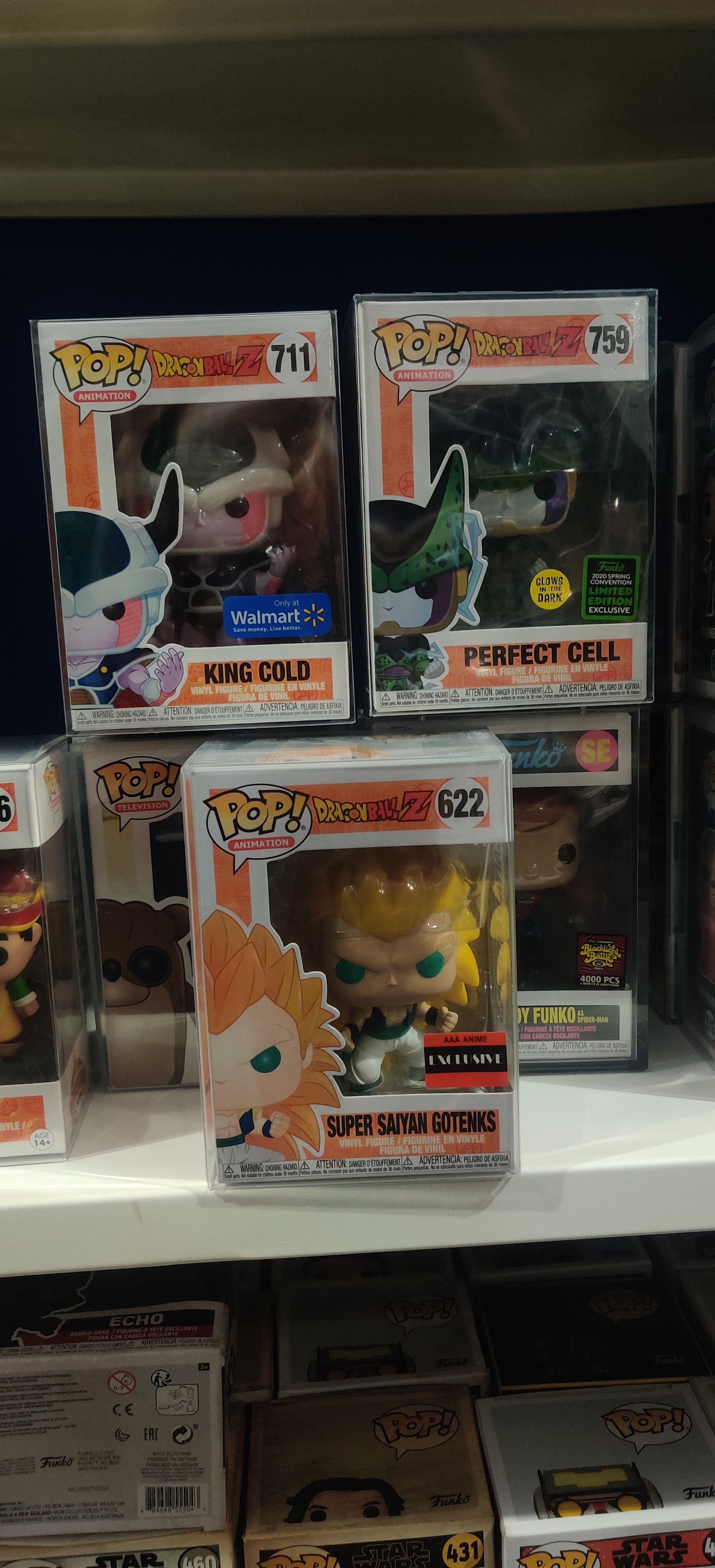 Funkos - Eddy sour! King cold, perfect cel, super Saiyan gotenks